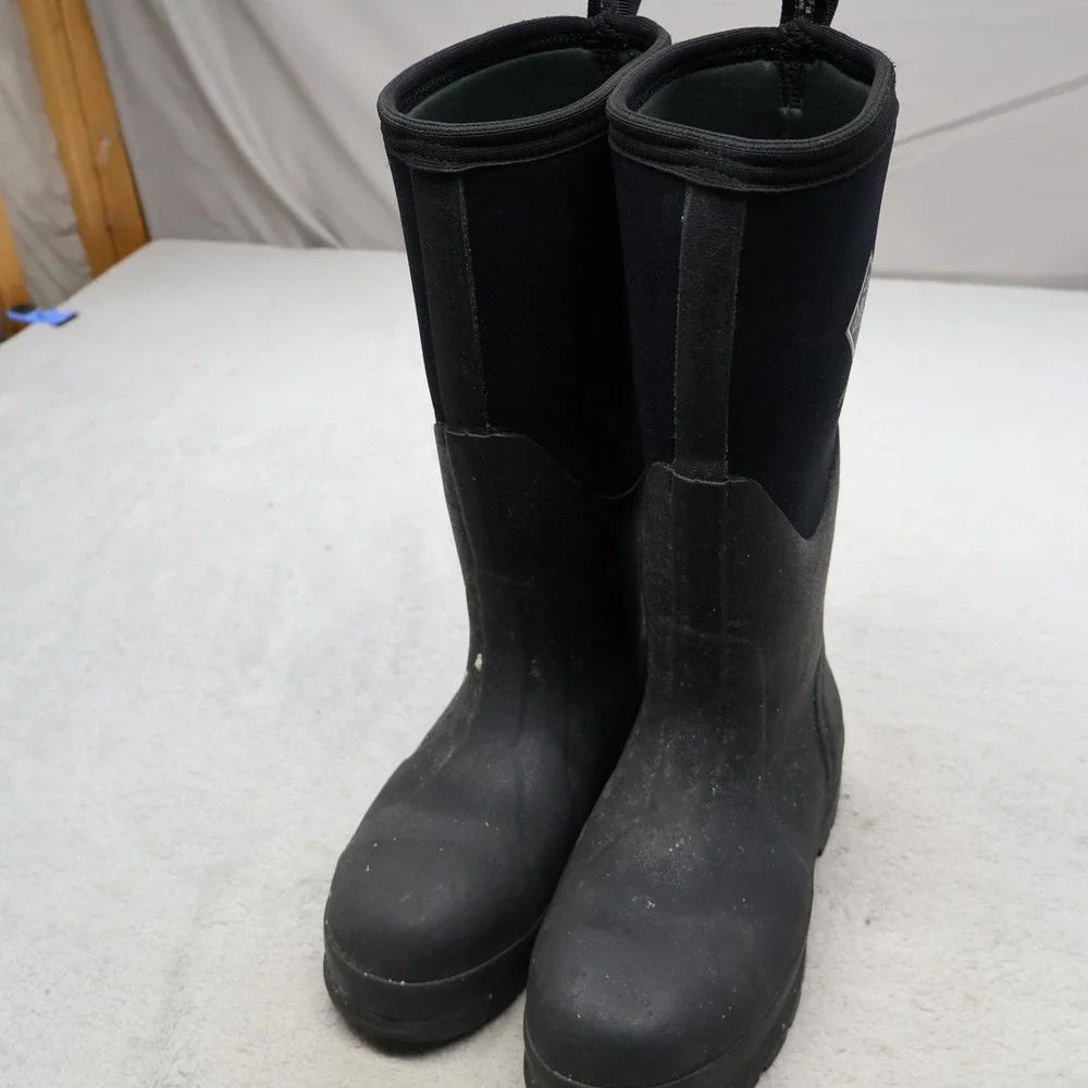 Muck Unisex M6 W7 Rain Boots Black Chore Steel Toe Tall Waterproof Safety 070022